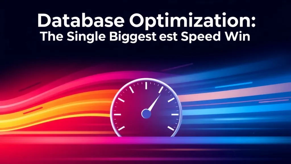 Database Optimization: The Single Biggest Speed Win