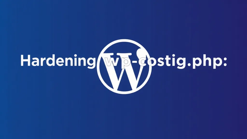 Hardening wp-config.php: The Settings That Matter