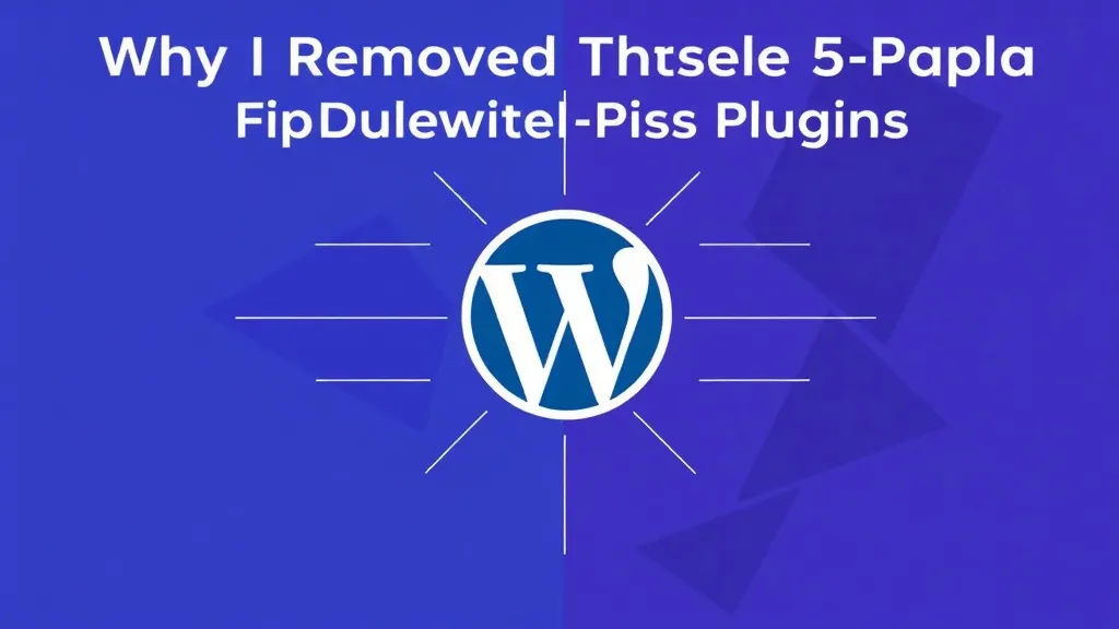 Why I Removed These 5 Popular WordPress Plugins