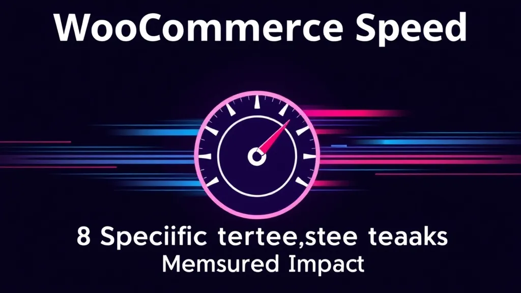 WooCommerce Speed: 8 Specific Tweaks With Measured Impact