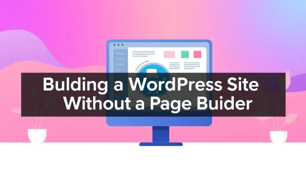 Building a WordPress Site Without a Page Builder