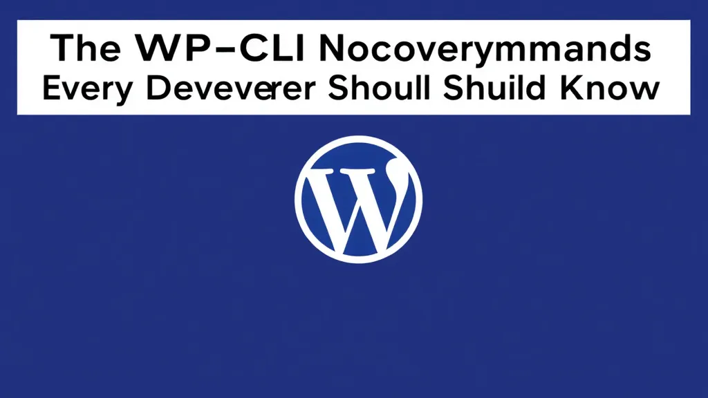 The WP-CLI Commands Every Developer Should Know